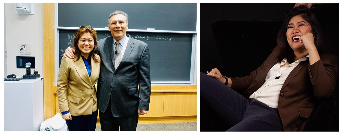 Anna Mae with former President of Ecuador and HKS Lecturer Jamil Mahuad