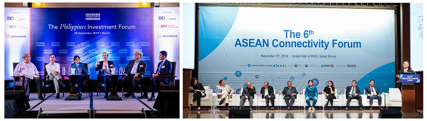 right- The Philippines Investment Forum; left- The 6th ASEAN Connectivity Forum
